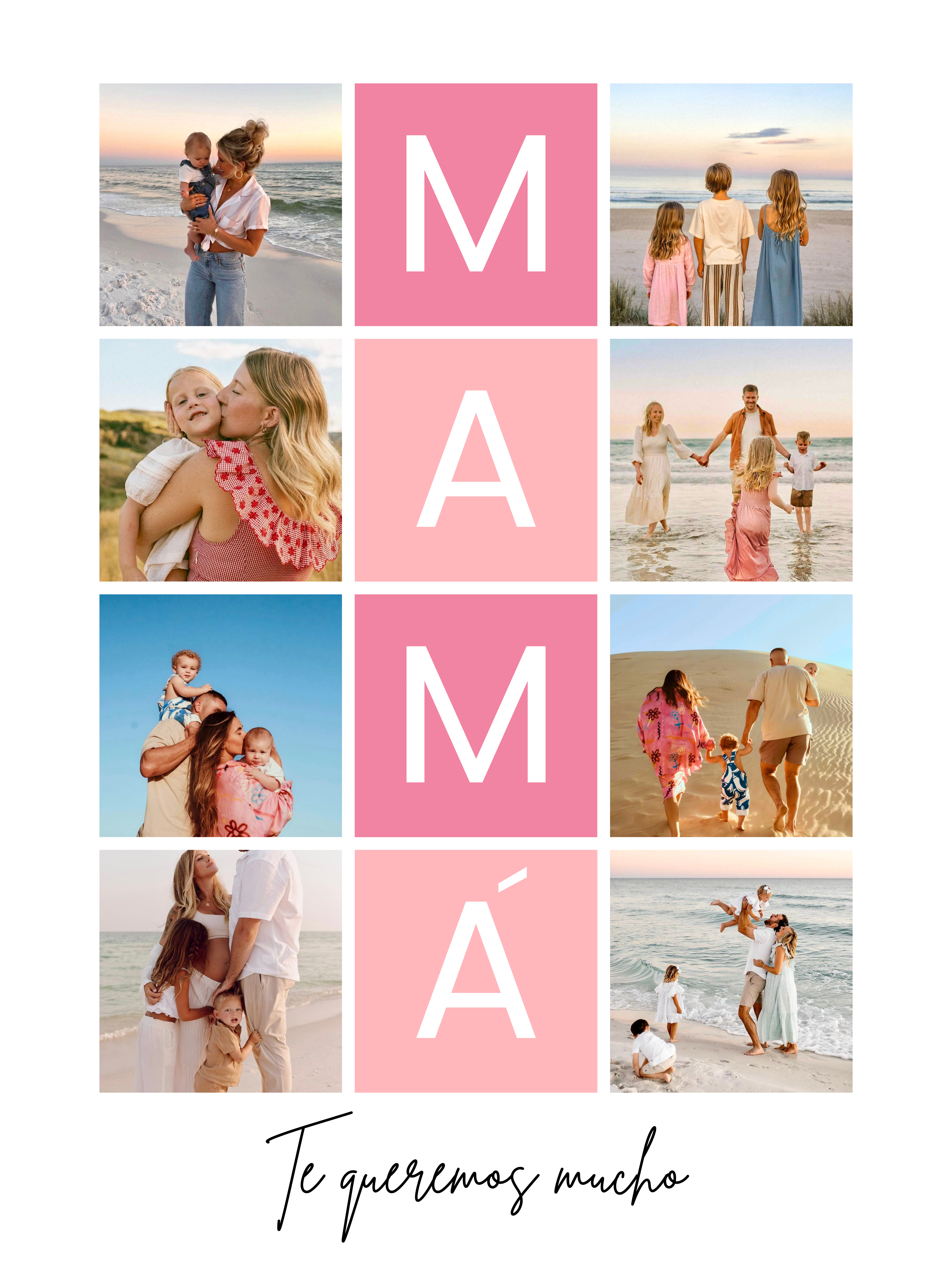 Lienzo MAMÁ 8 fotos personalizado