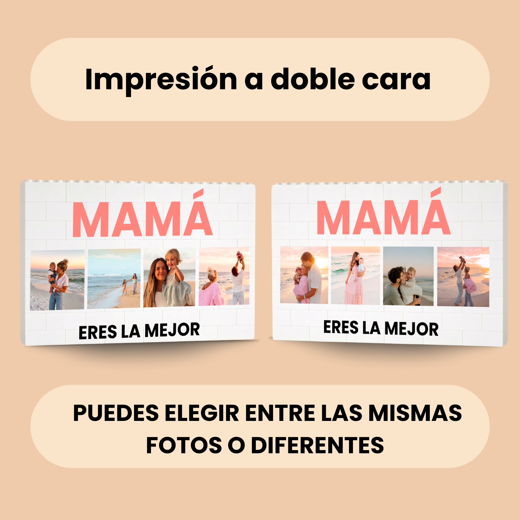 Puzzle Mamá 4 fotos y Mensaje