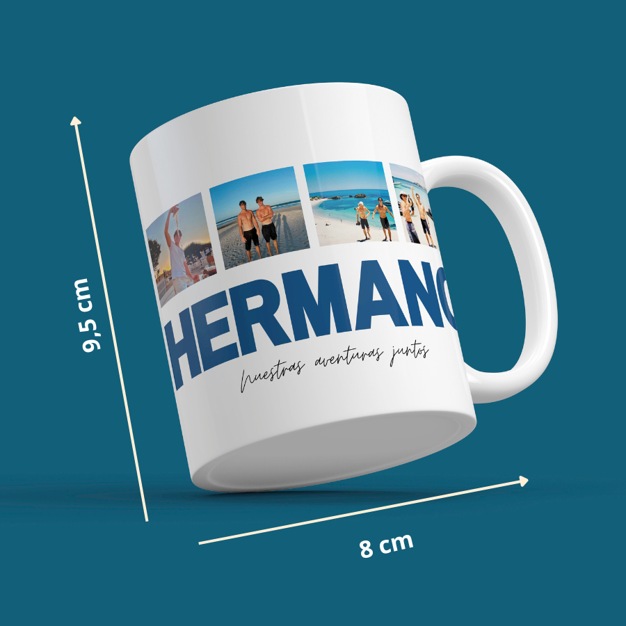 Taza hermano abajo y 4 Fotos arriba