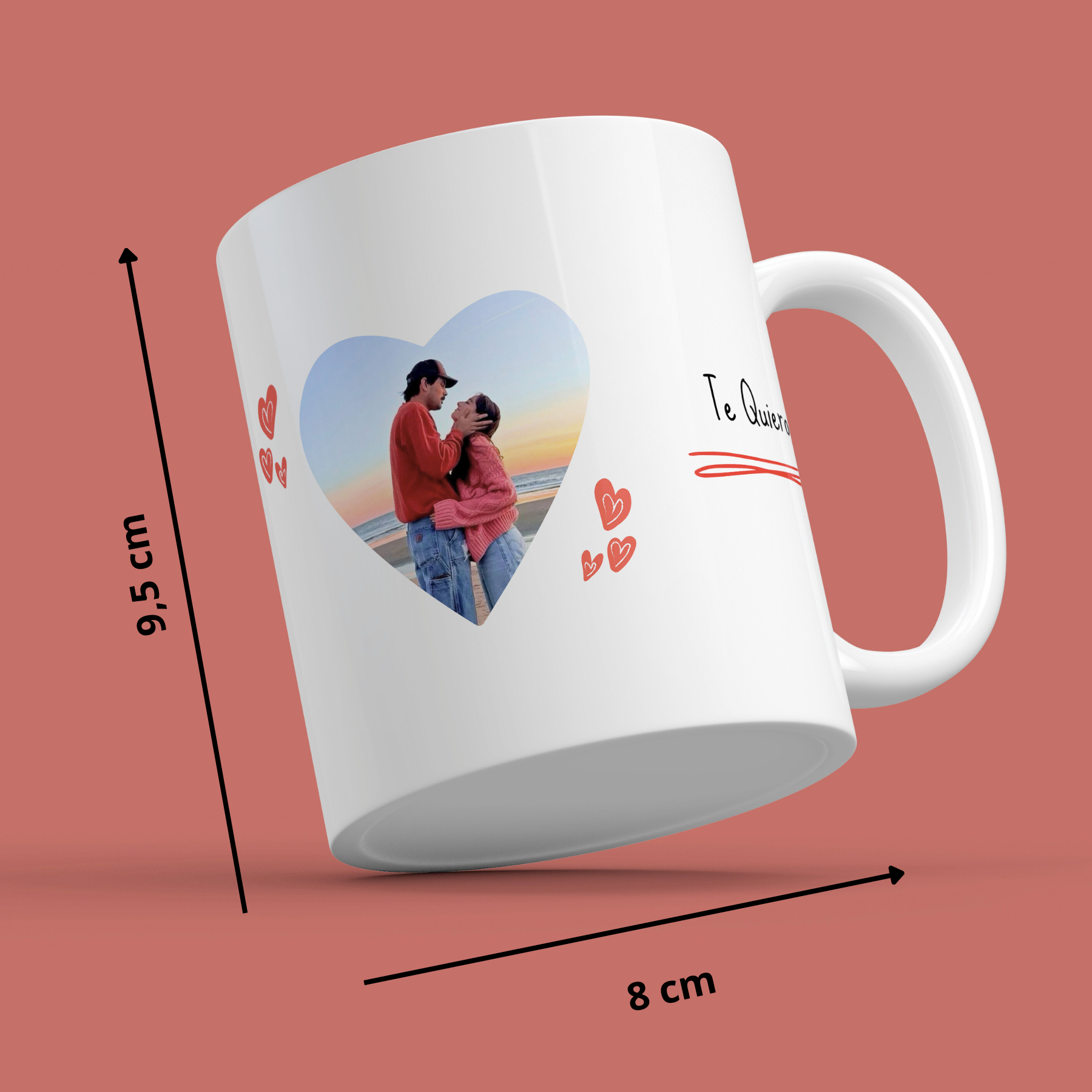 Taza foto corazón Parejas
