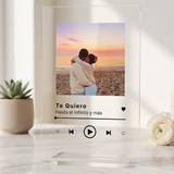 Placa de música com foto Placa Cristal