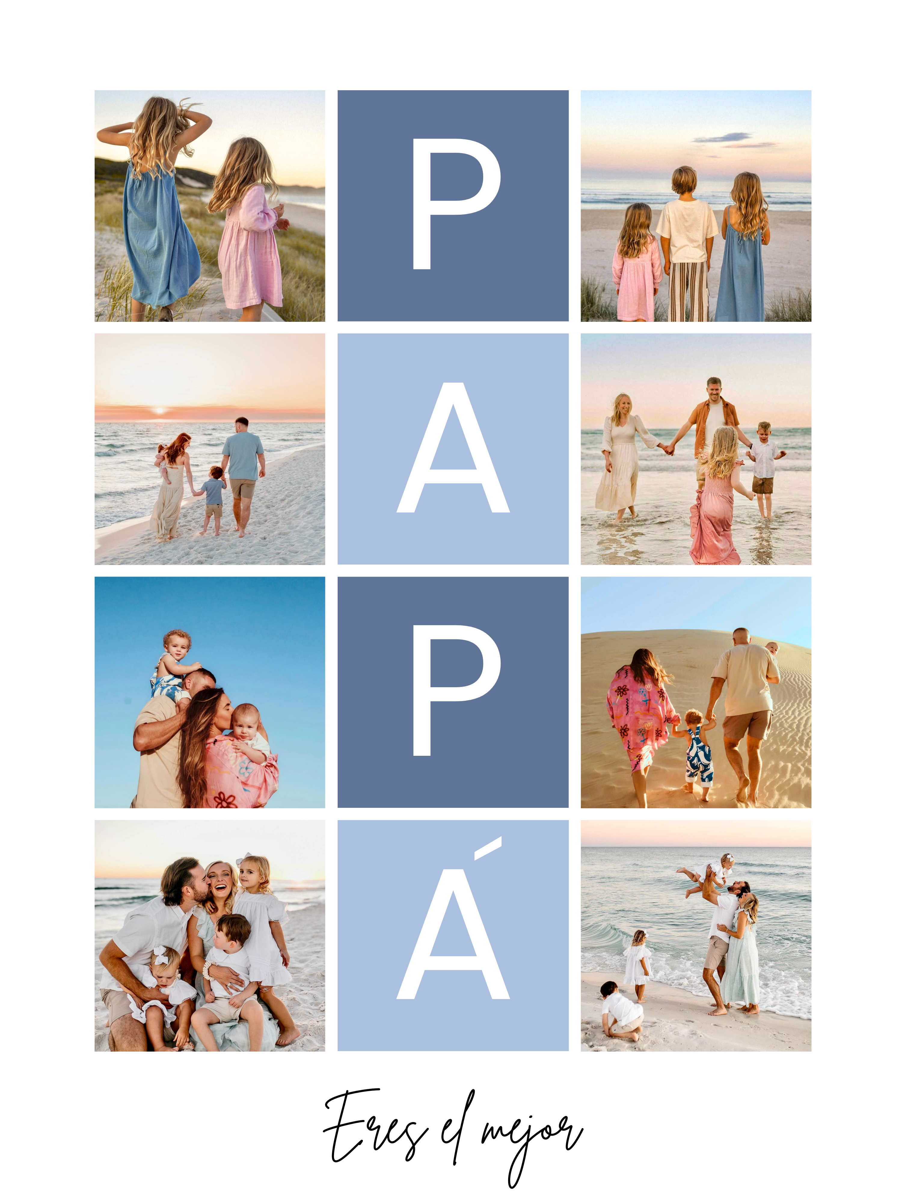 Lienzo PAPÁ 8 fotos personalizado