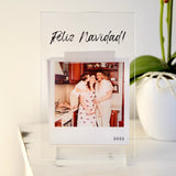 Placa de feliz natal com foto