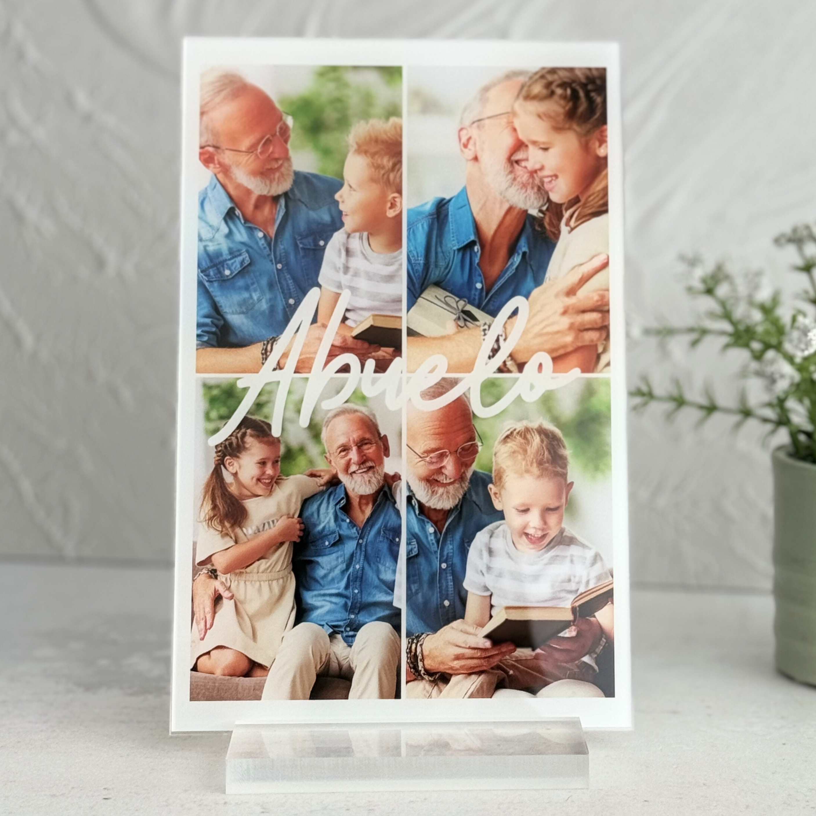 Lámpara ABUELO cuadrícula 4 fotos