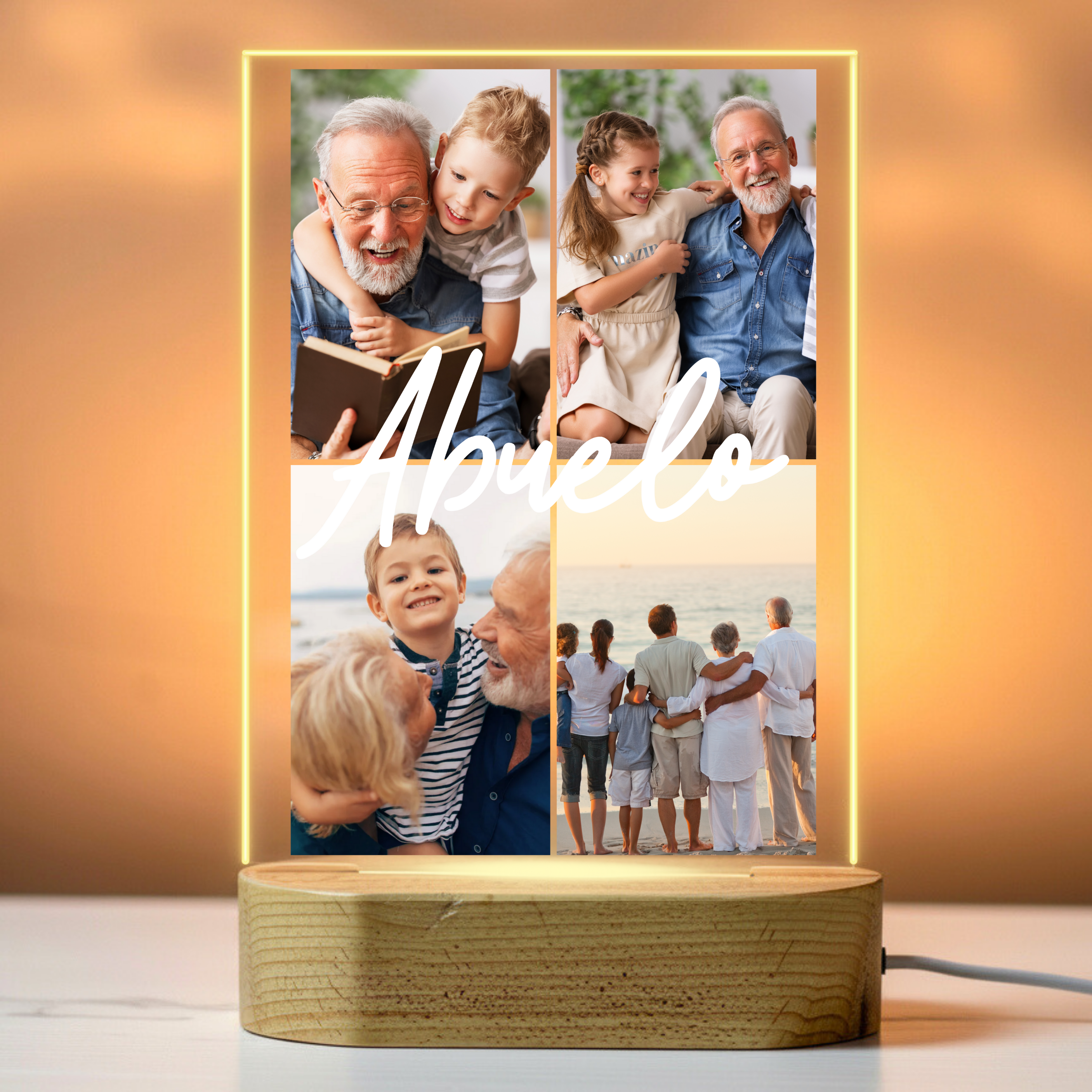 Lámpara ABUELO cuadrícula 4 fotos