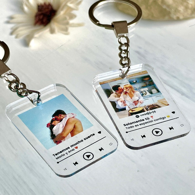 Llavero Spotify personalizado | ¿Qué regalar a mi novio? | Ideas de regalo aniversario | Placa Spotify | Regalo original para mi novia | Cristal Plaque