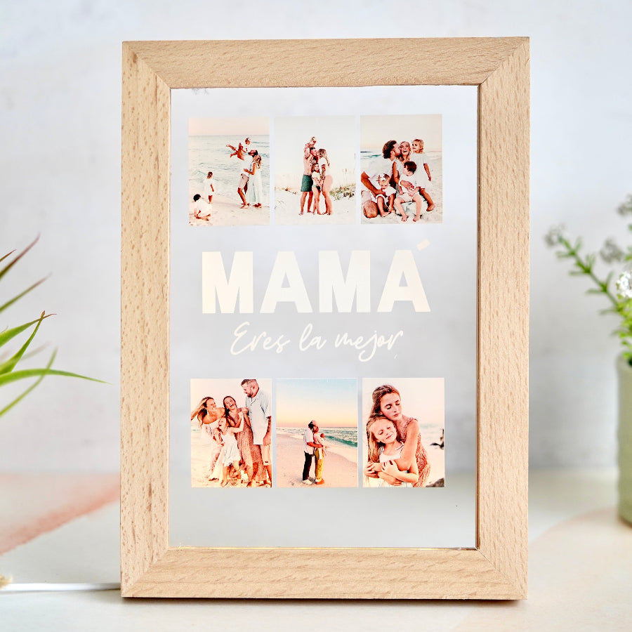 Marco de luz con 4 fotos y dedicatoria personalizada es el mejor regalo que puedes hacer a tu mamá.

Es un detalle original y único, para demostrar lo importante que es para tu vida.

Regálalo por cumpleaños, día de la madre, navidad o por que sí, sorprenderá!