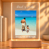Lámpara Personalizada con Foto y Textos para Padres