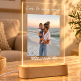 Lámpara Personalizada con Foto y Textos para Madres