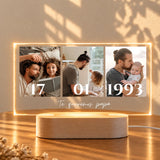 Lámpara Personalizada para Papá con 3 Fotos