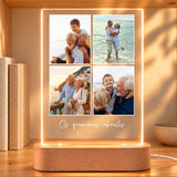 Lámpara Personalizada Vertical con 4 Fotos y Dedicatoria para Abuelos