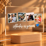 Lámpara Personalizada con 4 Fotos y Texto para Abuelos