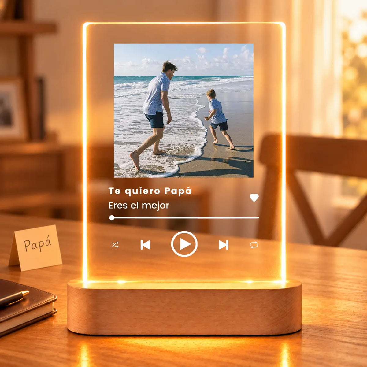 Lámpara Spotify Personalizada para Padres