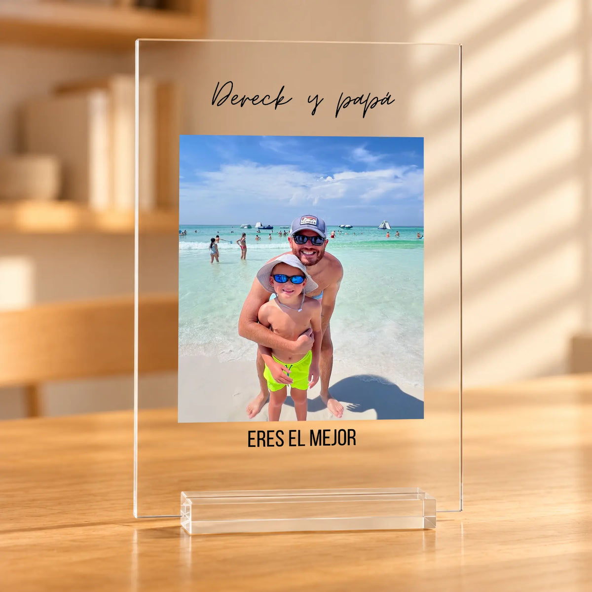Lámpara Personalizada con Foto y Textos para Padres