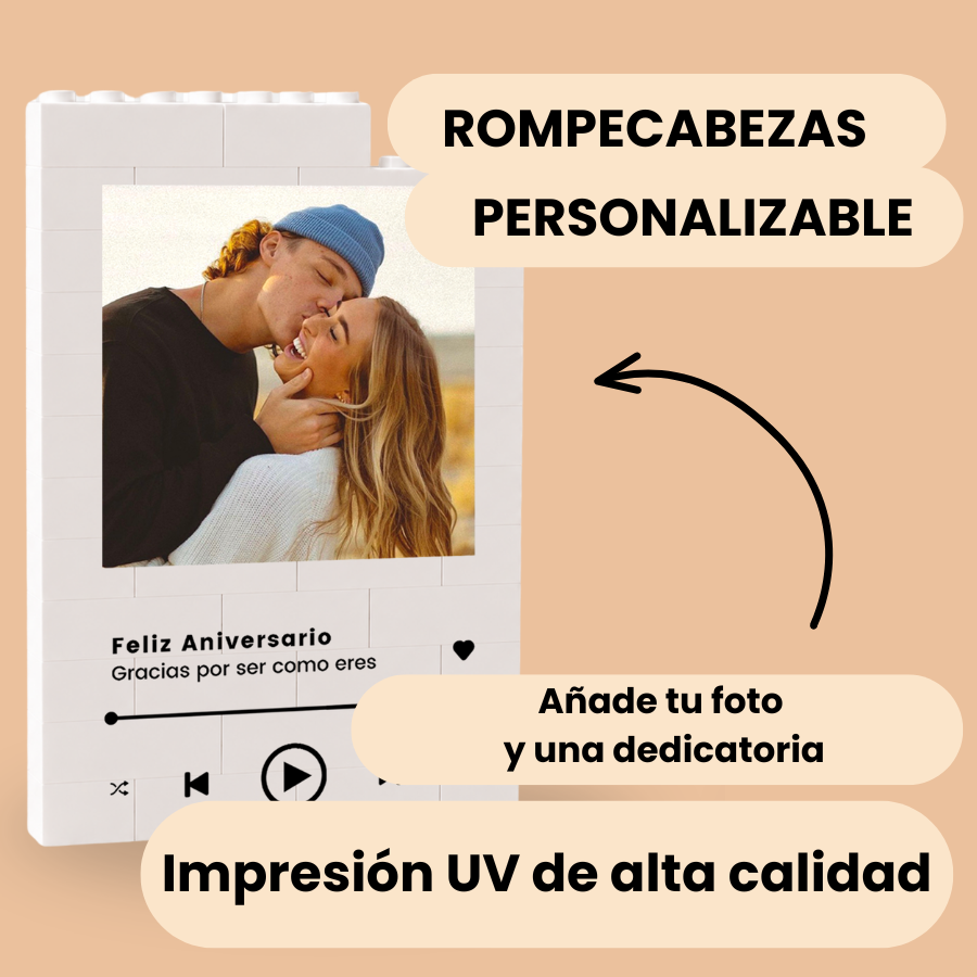 Puzzle Personalizado Parejas  diseño Spotify
