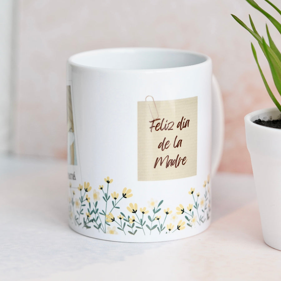 Taza día de la Madre flores