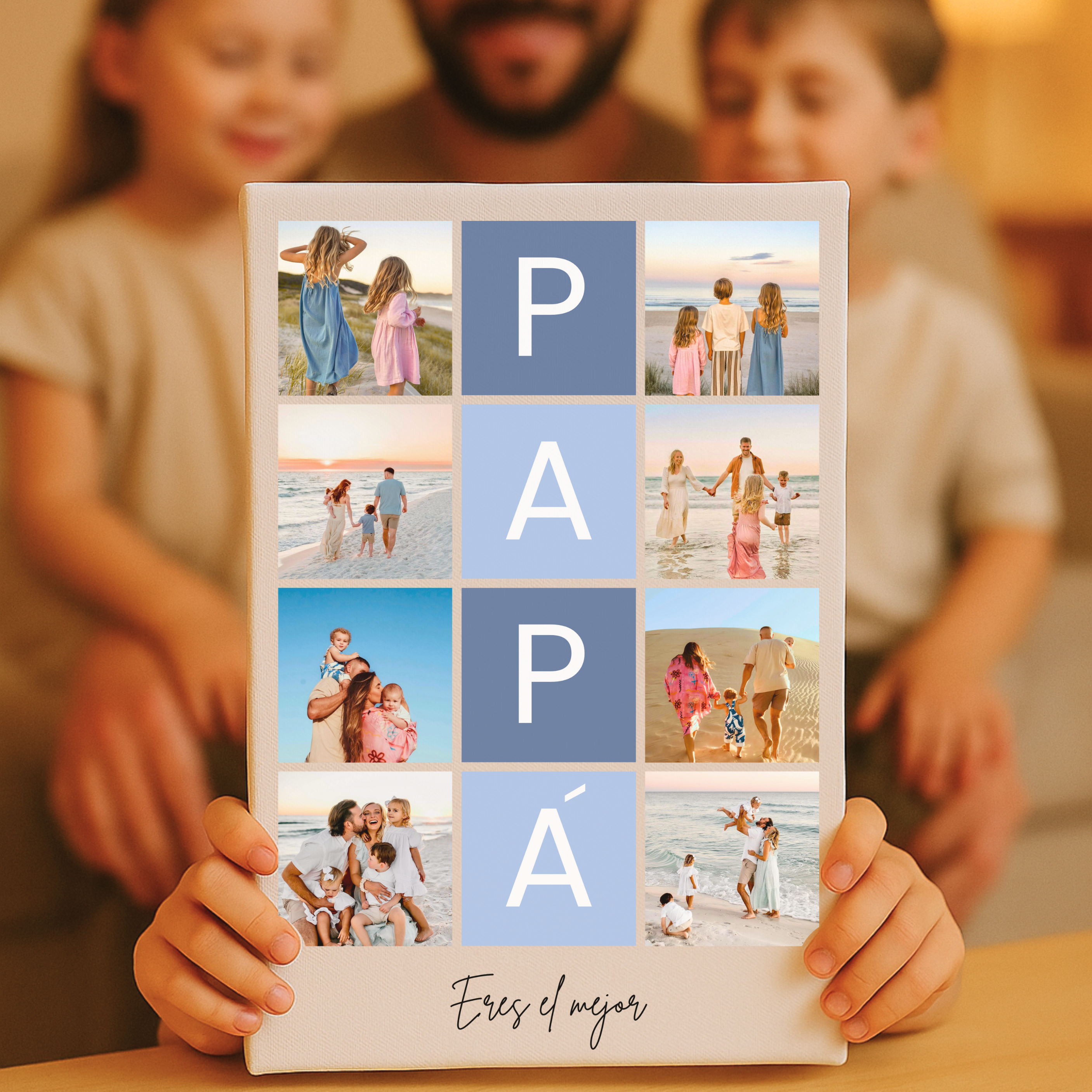 Lienzo PAPÁ 8 fotos personalizado