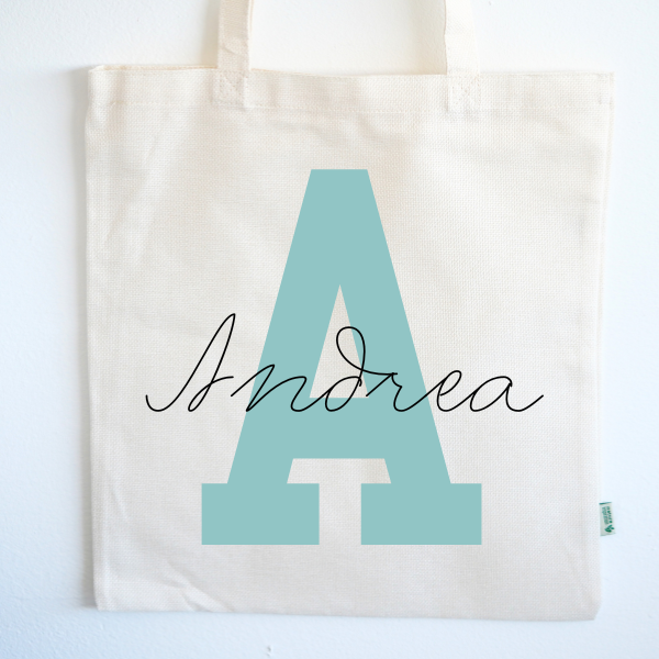 totebag inicial con nombre