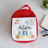 Desenhos de mochila isotérmica com nome