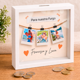 Hucha personalizada 3 fotos