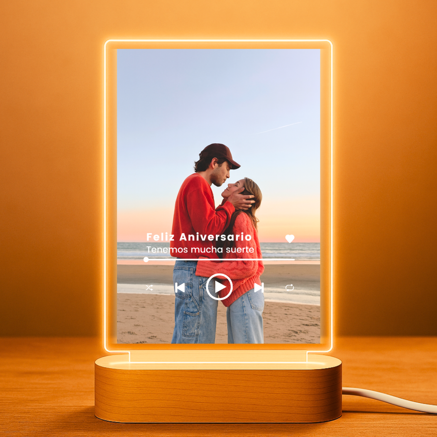 Lâmpada Spotify com foto e luz