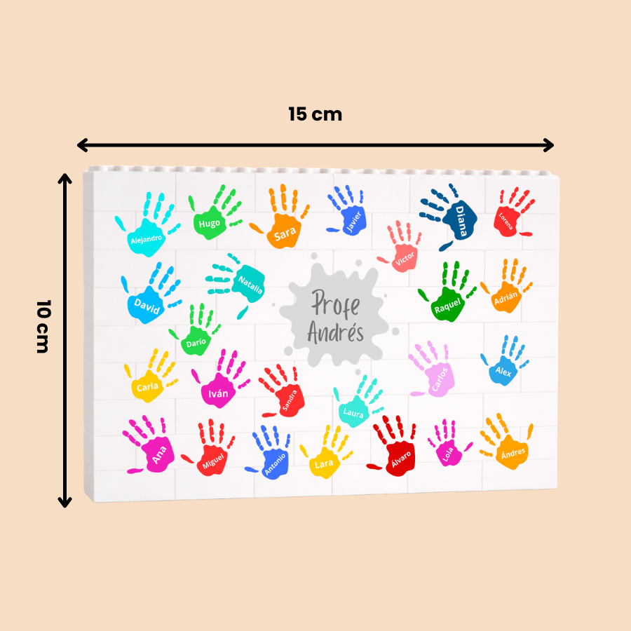 Puzzle Personalizado Profe Manos con Texto