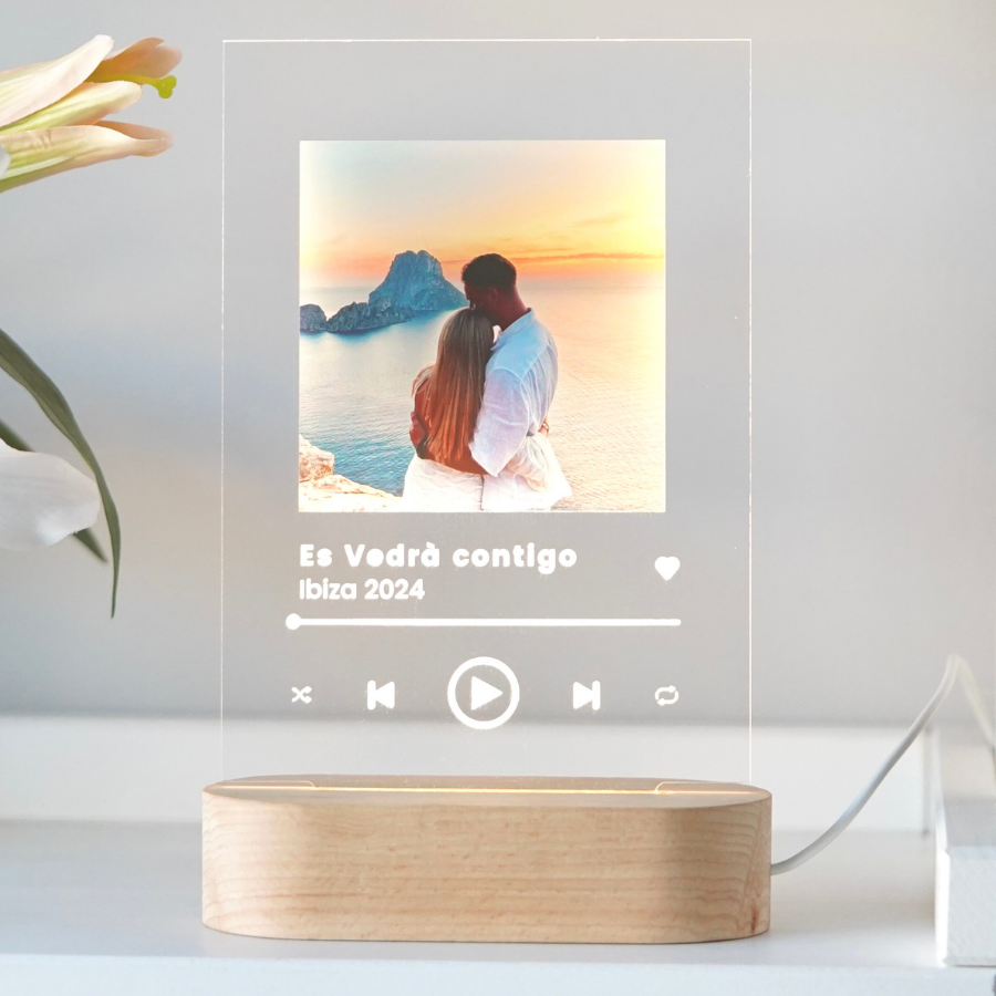 Lámpara Spotify Personalizada para Parejas