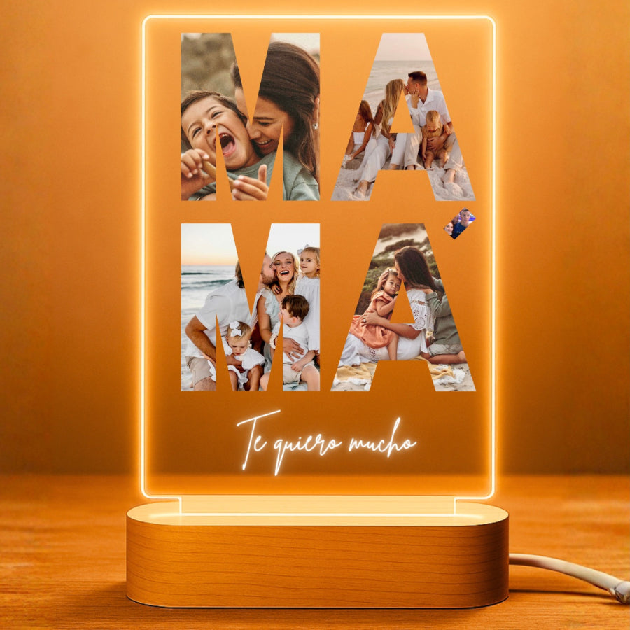 regalo original para madres, regalo personalizado, lámpara mamá