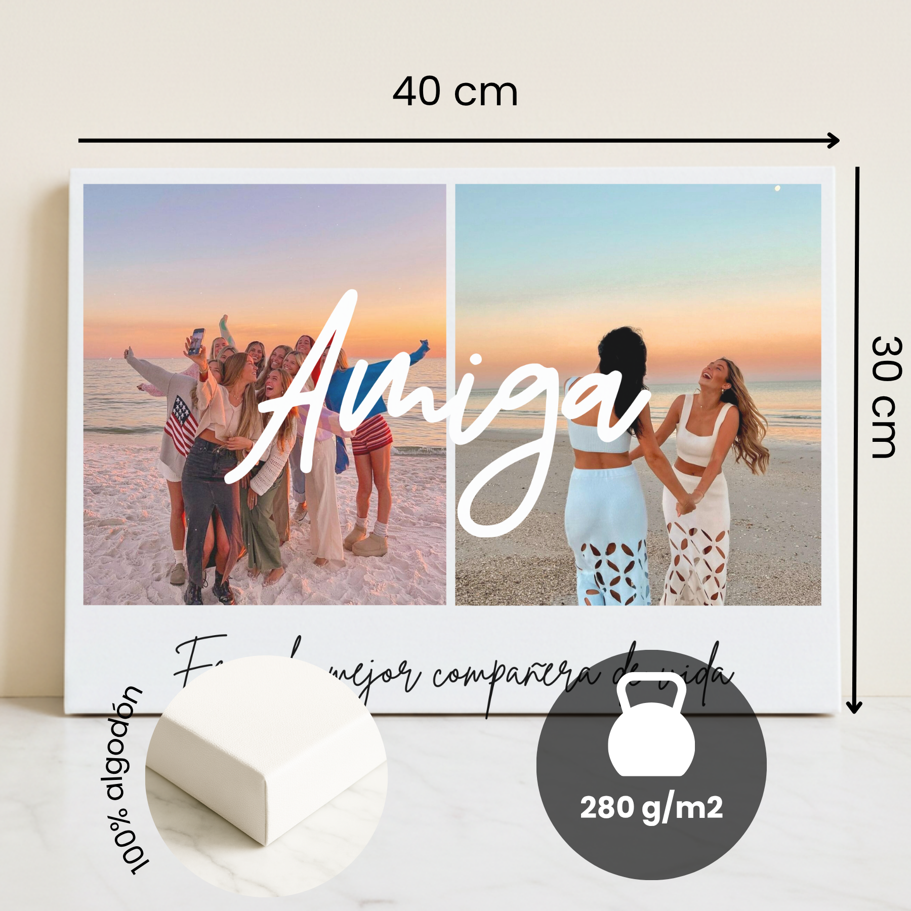 Lienzo personalizado, regalo ideal para amigos, regalo original, cuadro decorativo