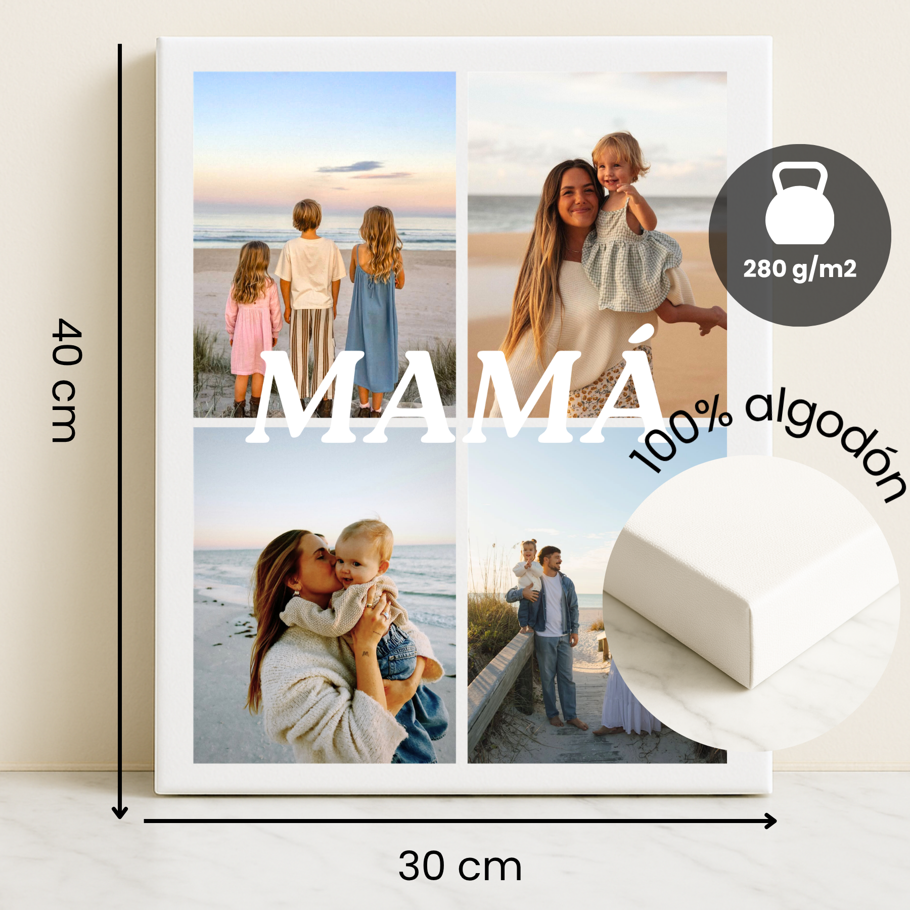 lienzo personalizado día de la madre, lienzo especial mamá, regalo original. 