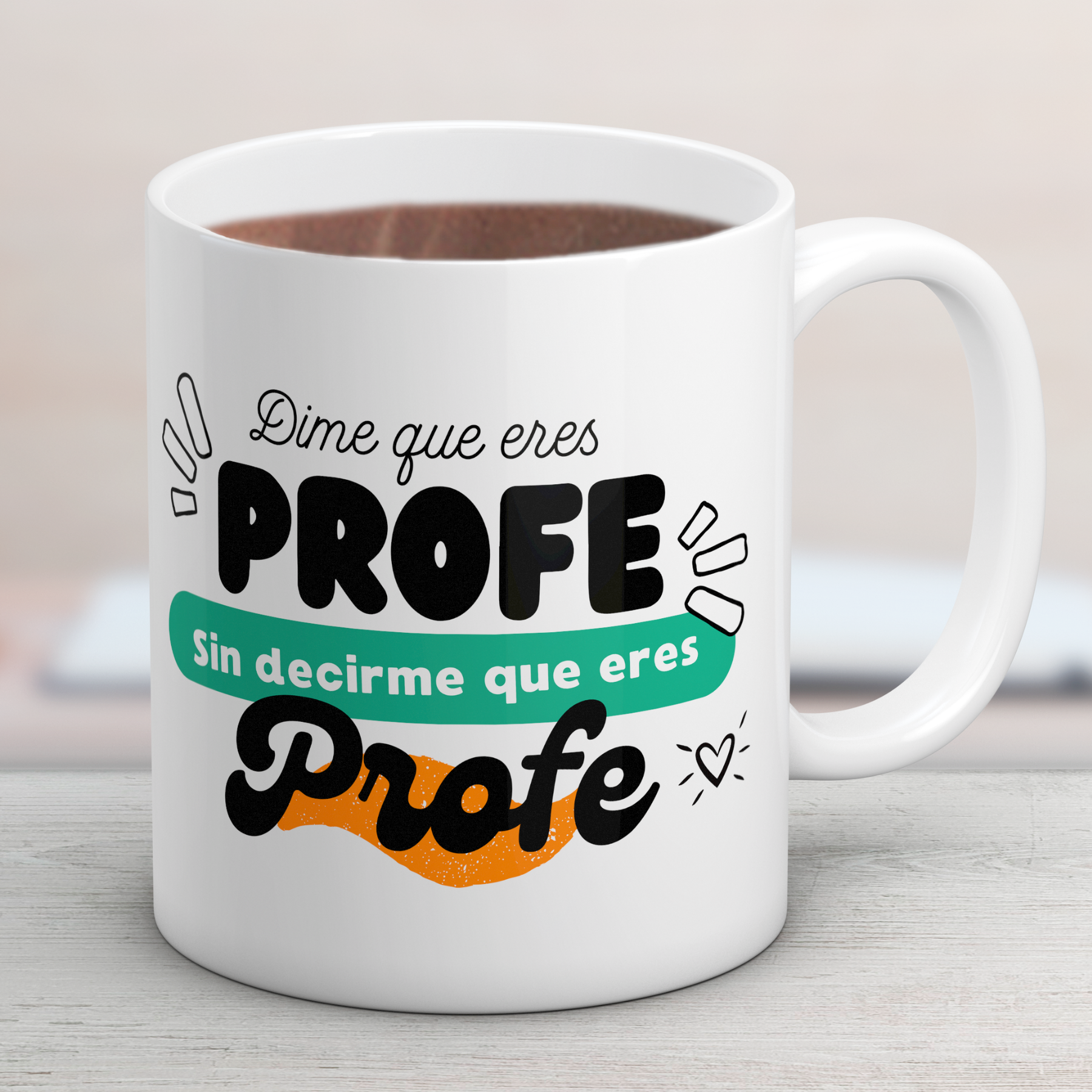 Caneca "Professor, diz-me que és Professor..."