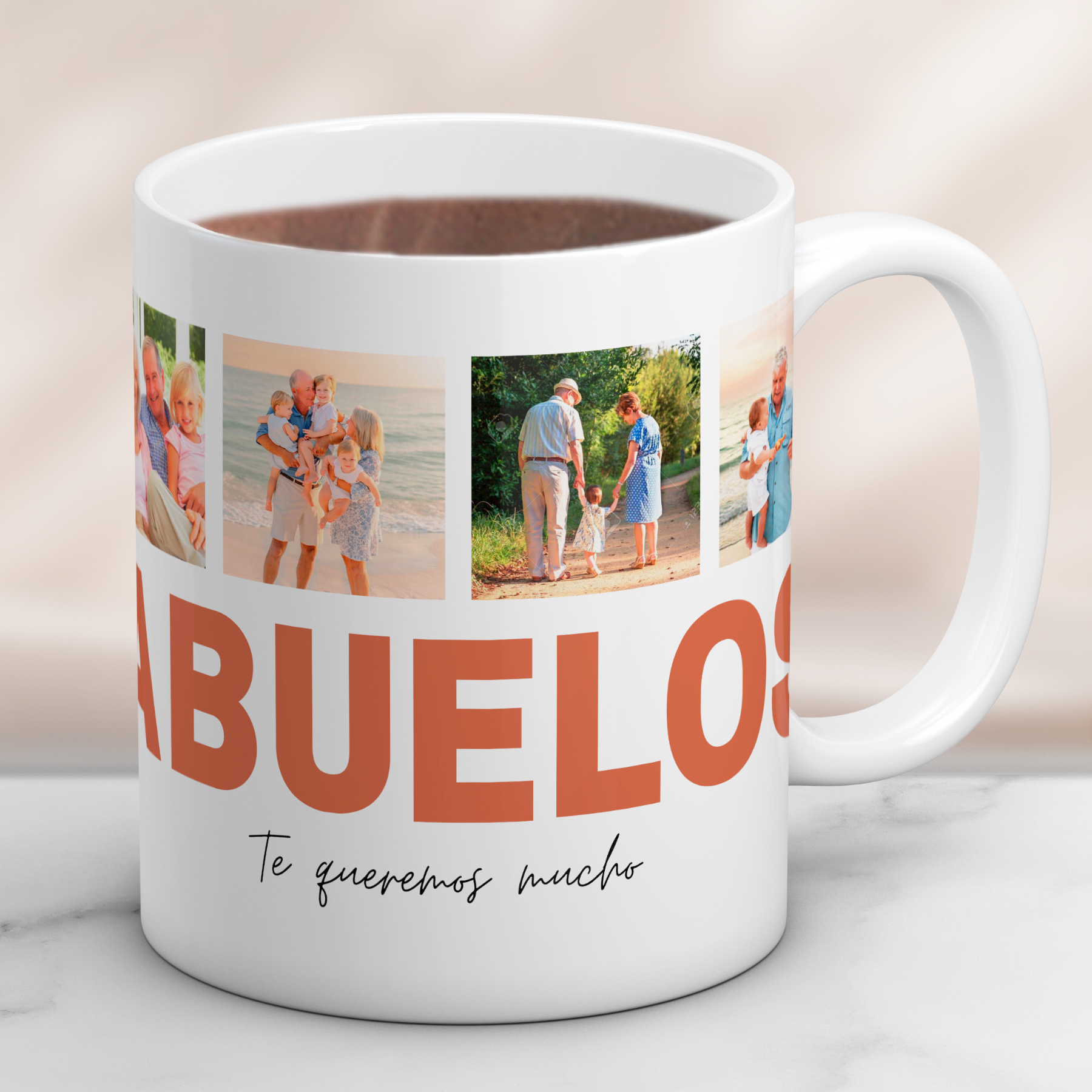 Taza ABUELOS con 4 Fotos