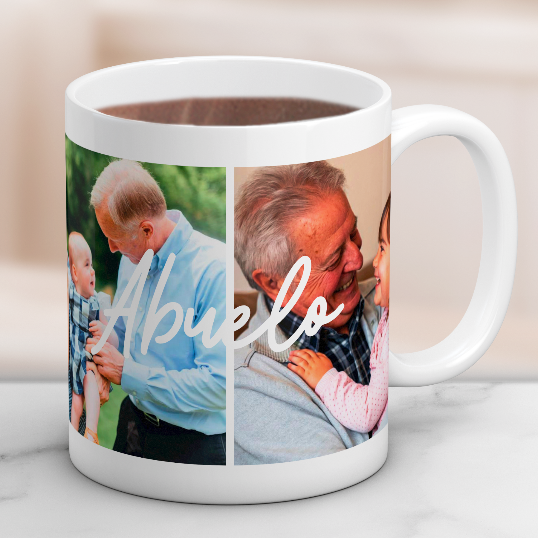 Taza ABUELO con dos Fotos