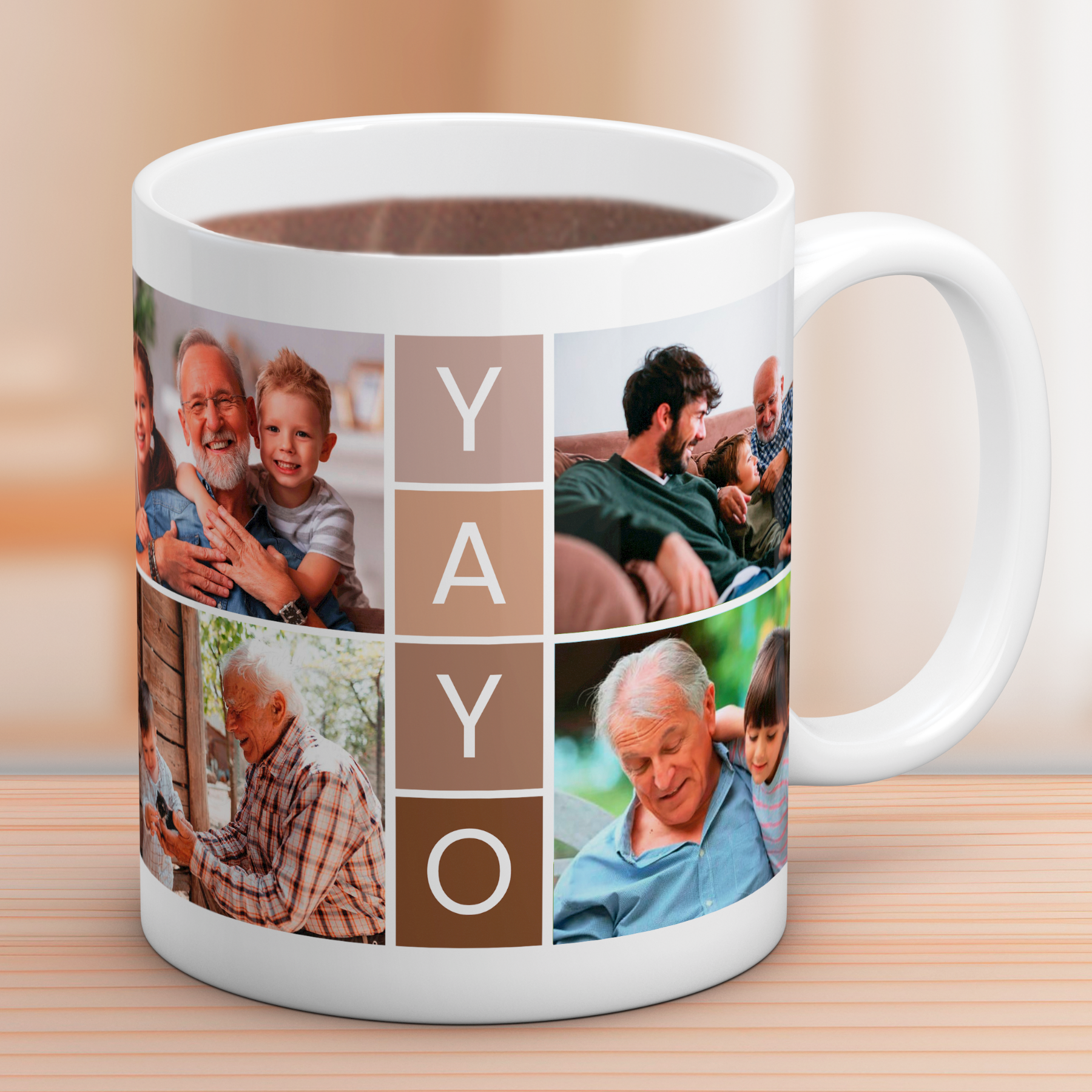 Taza Personalizada Yayo con 4 Fotos