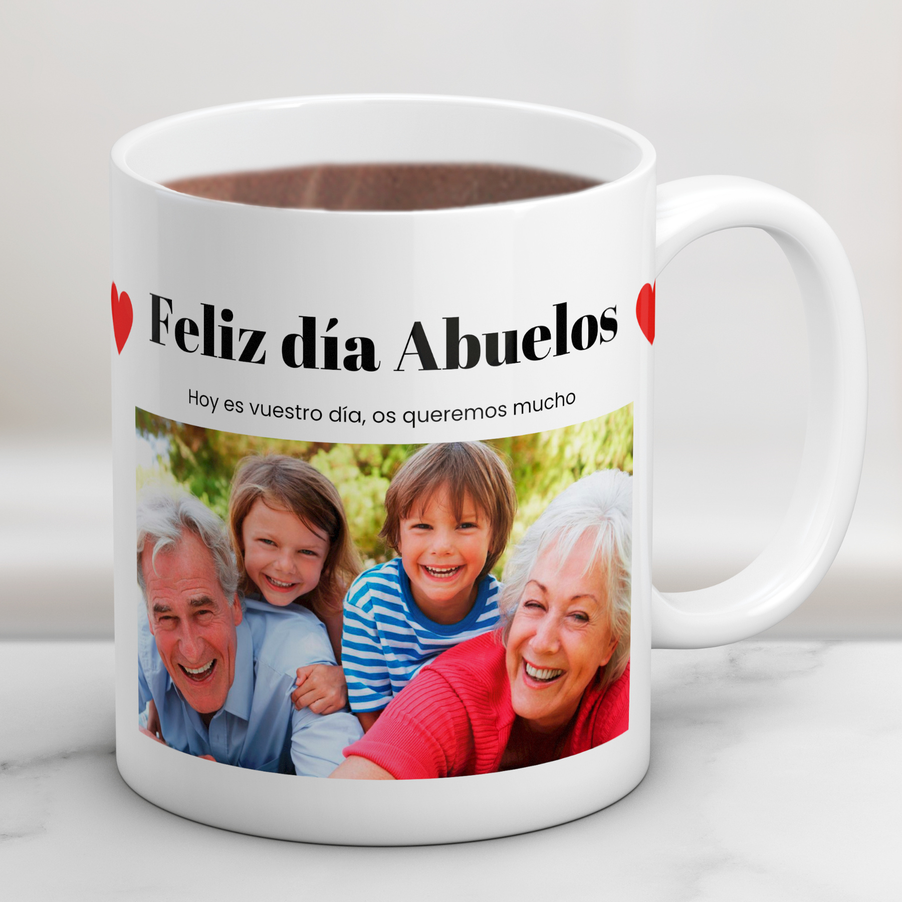 Taza Personalizada Día de los Abuelos con Foto