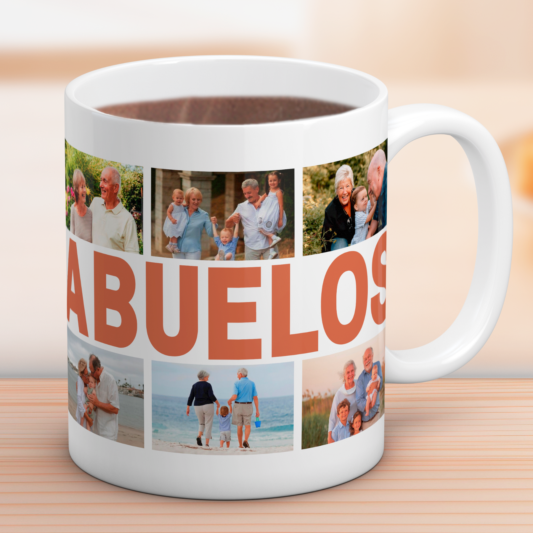Taza Collage ABUELOS con 6 Fotos