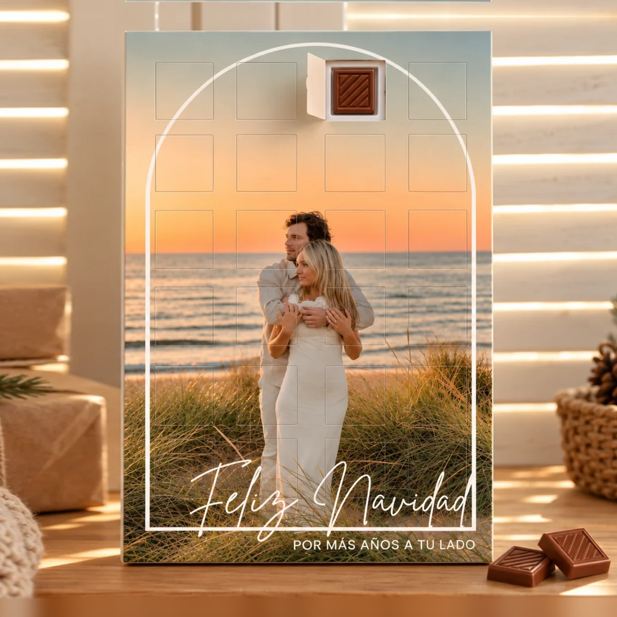 Calendario de Adviento Personalizado con Foto y Arco