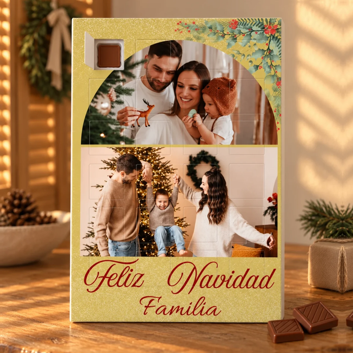Calendario de Adviento Personalizado con 2 Fotos