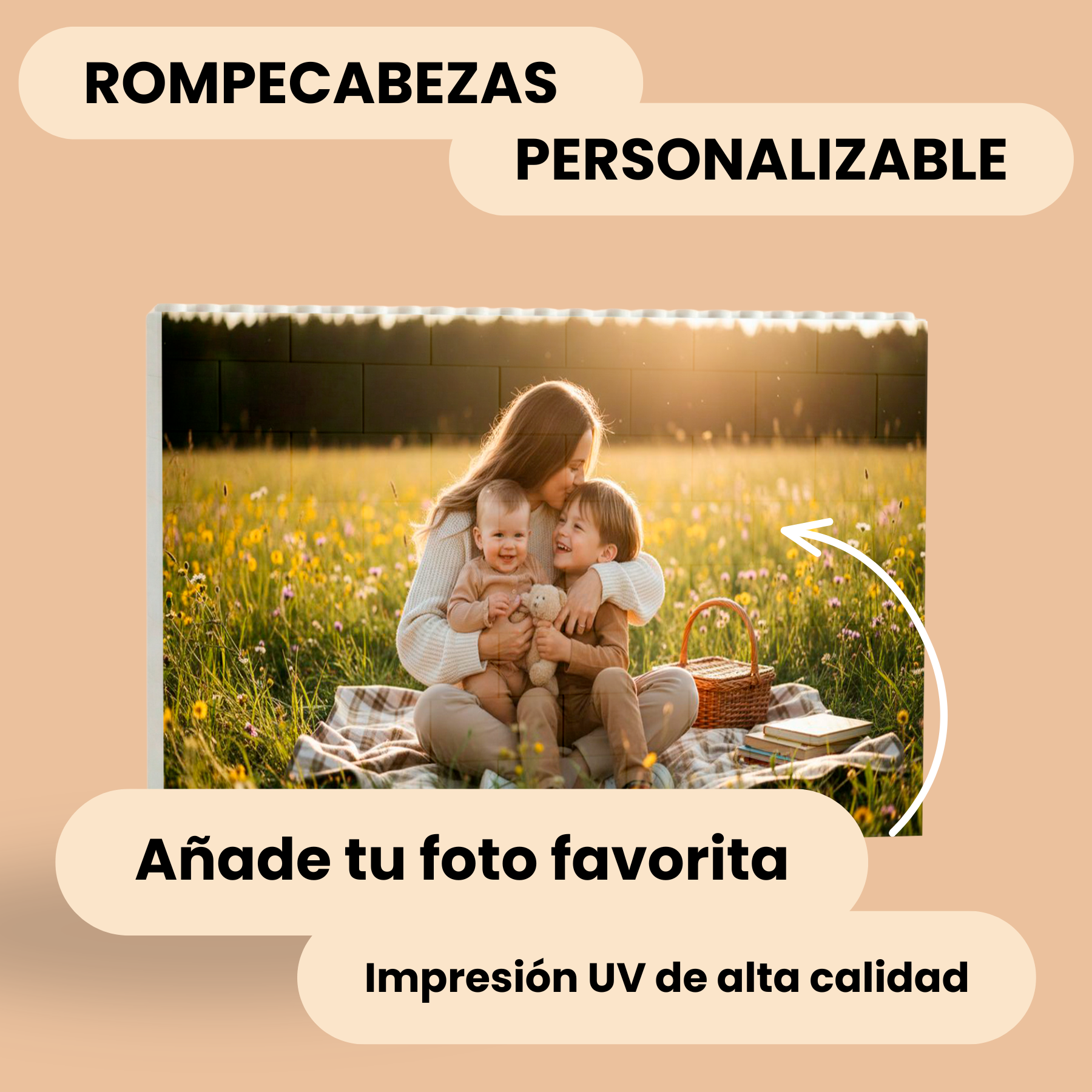 Puzzle Personalizado para Mamá con Foto Completa