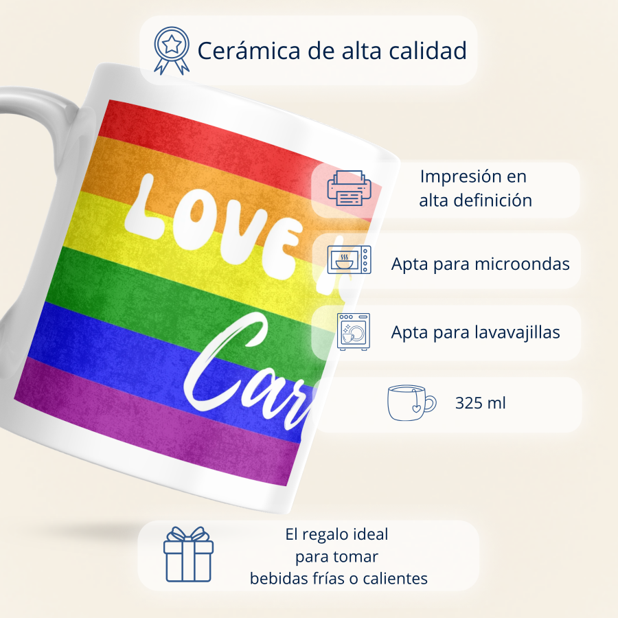 taza personalizada día del orgullo, regalo original 