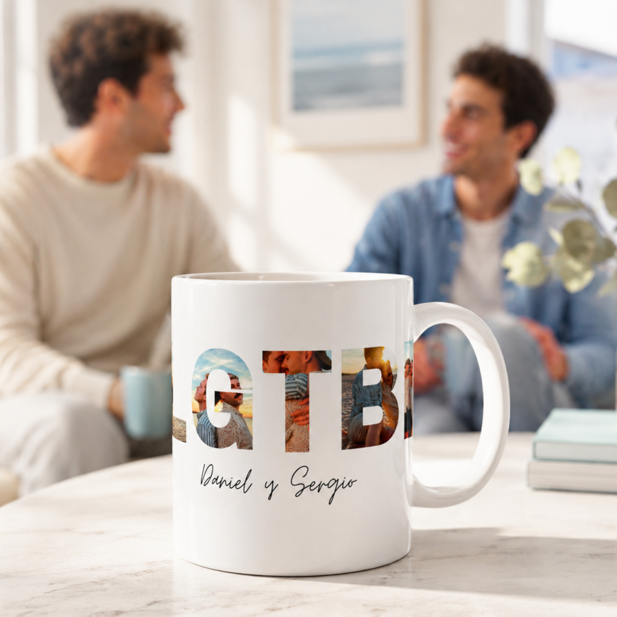 Disfruta cada día de una taza llena de color, orgullo y significado. Su diseño inspirado en el colectivo LGTBI convierte cada café o té en un pequeño recordatorio de amor, diversidad y libertad.