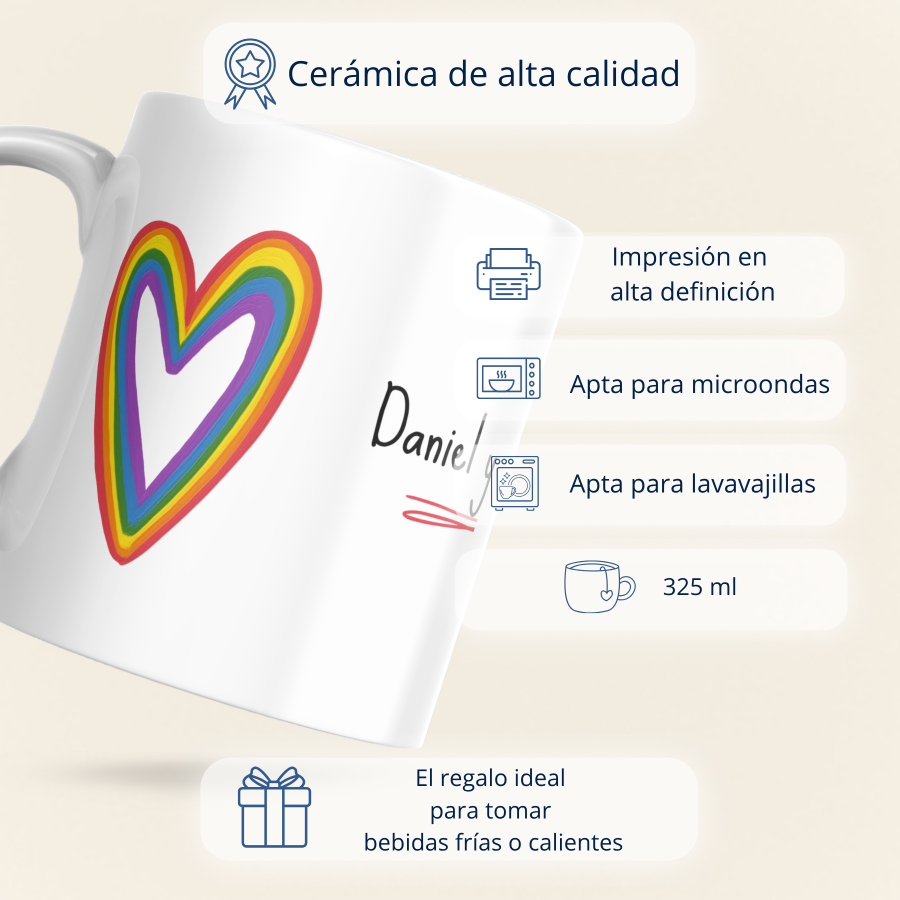 taza personalizada lgtbi ideal para realizar un regalo unico. Regalo personalizado 