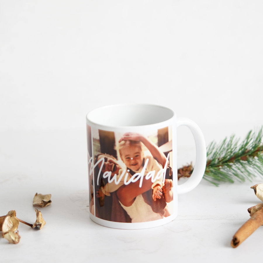 Taza perfecta para estas navidades con dos fotos de los momentos especiales con tus seres queridos