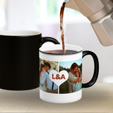 Caneca de coração e duas fotos do Orgulho 