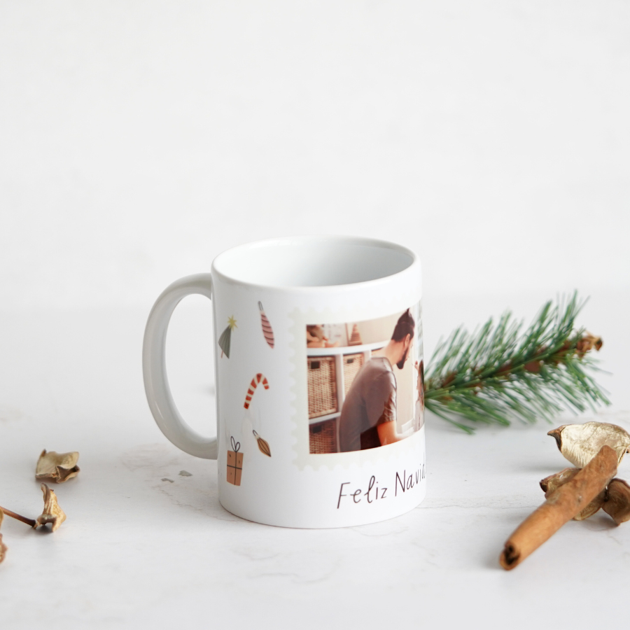 Taza ideal para regalar estas navidades con la foto más especial para sorprender a la persona especial y que el café tengan un sabor único