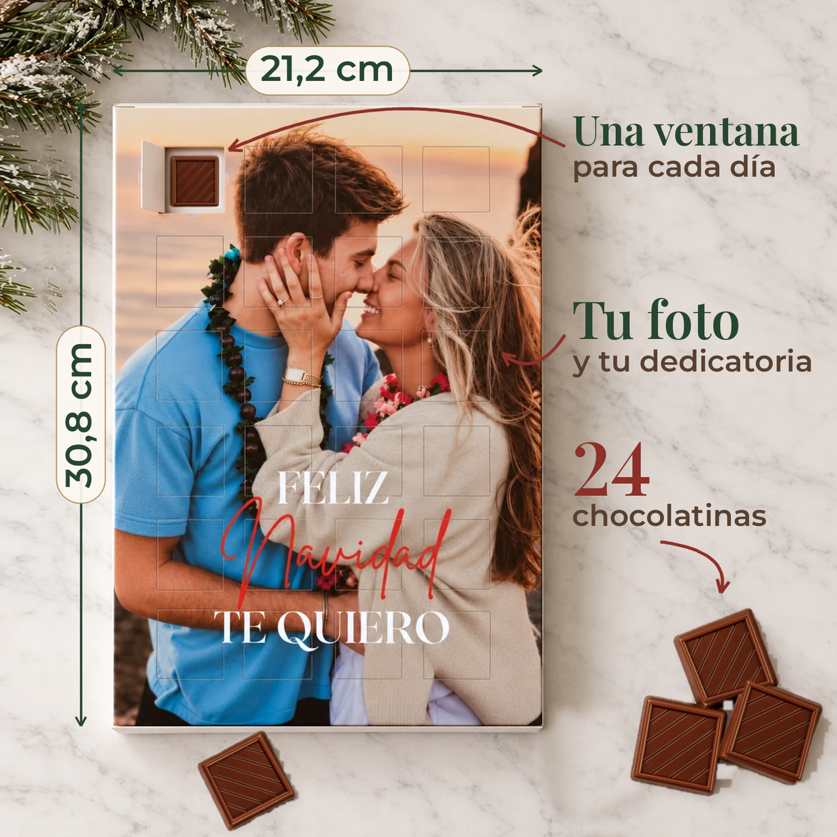 Calendário do Advento com sua foto personalizada