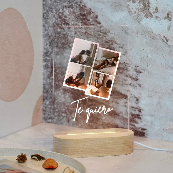 ❤️ Marco foto Spotify con luz  Regalo Cristal Plaque – CRISTAL